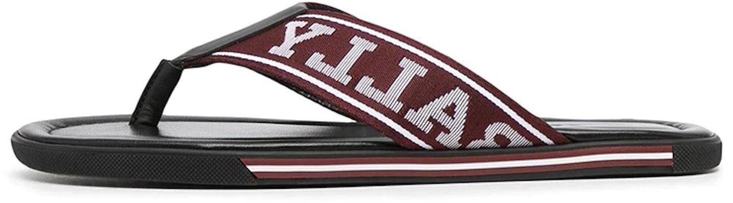 BALLY巴利 织物 刺繡平底 時尚涼拖 男款 紅色 Buy BALLY巴利 织物 刺繡平底 時尚涼拖 男款 紅色