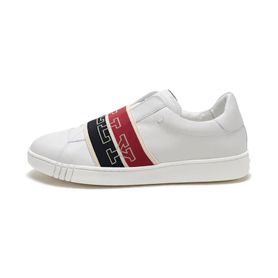 BALLY Fabric and Leather Low Top 'White Fashion Sneaker'
