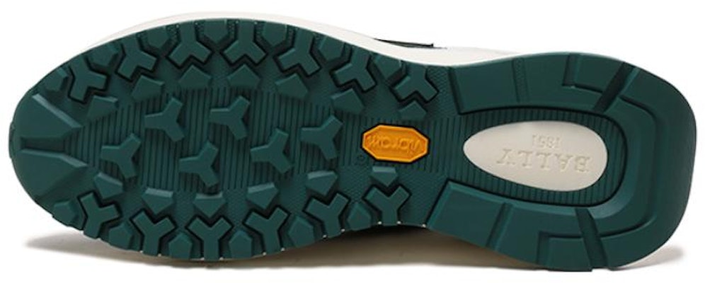 巴利 白绿色面料和皮革网眼系带鞋 6301870 Details for 巴利 白绿色面料和皮革网眼系带鞋 6301870