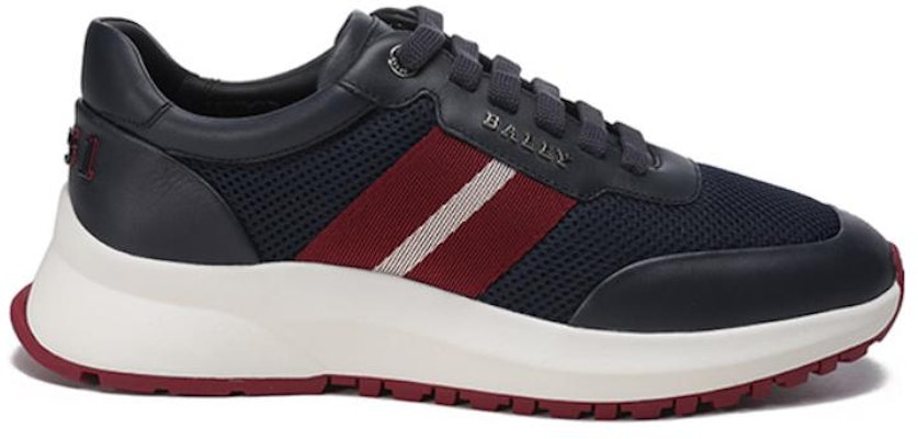 발리 블루 스트라이프 패브릭 & 가죽 스니커즈 6300205 Order 발리 블루 스트라이프 패브릭 & 가죽 스니커즈 6300205