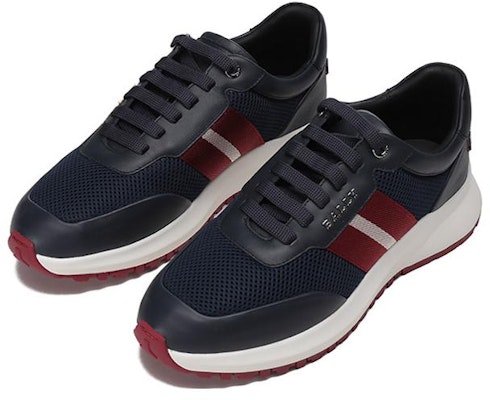 발리 블루 스트라이프 패브릭 & 가죽 스니커즈 6300205 Lookbook 발리 블루 스트라이프 패브릭 & 가죽 스니커즈 6300205