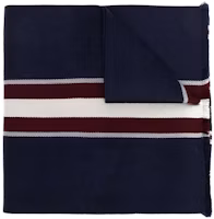 BALLY Fashion Striped Embroidered Logo Wool Scarf M7CN467F8J389WOOLDKBLUE BALLY Fashion Striped Embroidered Logo Wool Scarf M7CN467F8J389WOOLDKBLUE