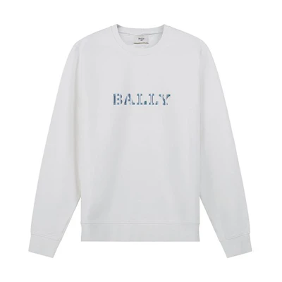 BALLY FW22 Logo Embroidered Crewneck Sweatshirt White 6301777
