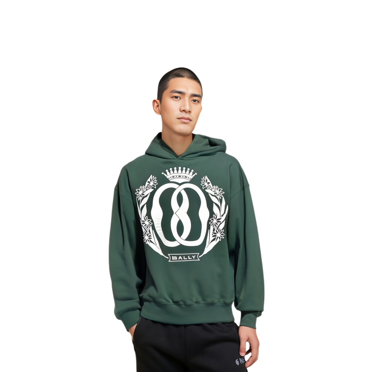 Purchase 발리 FW23 그린 프린트 풀오버 후디 긴소매 M5BAA88F-GRN50