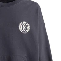 Details for Sudadera Bally FW23 azul marino con logo estampado, cuello redondo y manga larga. 6305638