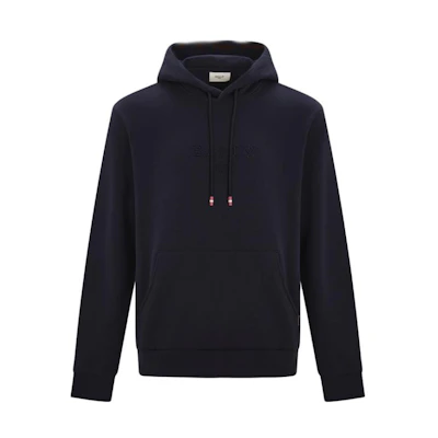 BALLY FW23 Solid Color Hoodie Long Sleeve Sweatshirt - Blue. 6301183