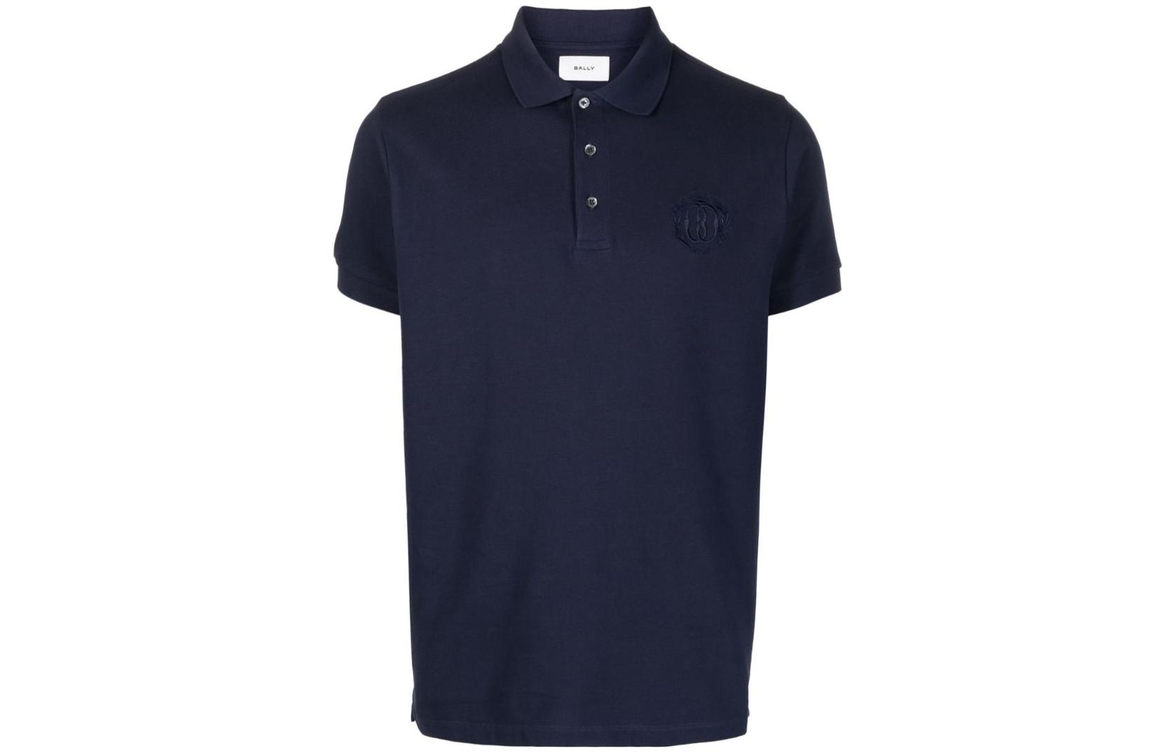 Order 발리 FW23 솔리드 네이비 블루 폴로 셔츠 캐주얼 반팔. 6306023