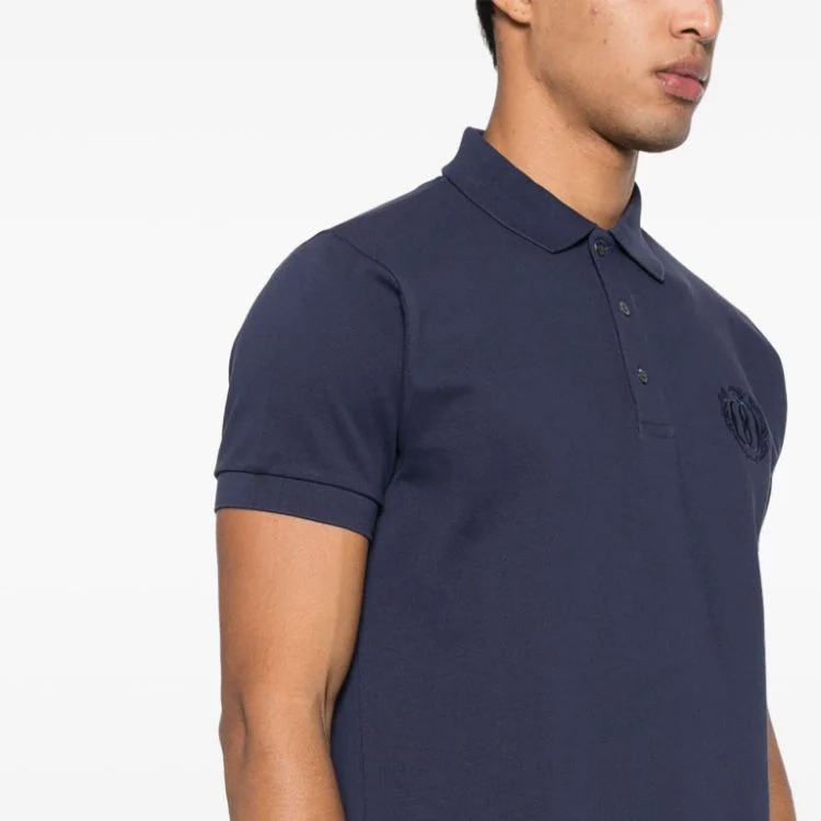 Sizing 발리 FW23 솔리드 네이비 블루 폴로 셔츠 캐주얼 반팔. 6306023