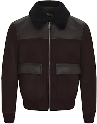 발리 FW23 컬러 블록 디자인 지퍼 가죽 자켓 - 다크 브라운. 6302640 Buy 발리 FW23 컬러 블록 디자인 지퍼 가죽 자켓 - 다크 브라운. 6302640