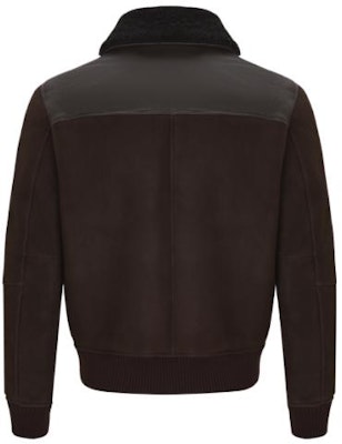 발리 FW23 컬러 블록 디자인 지퍼 가죽 자켓 - 다크 브라운. 6302640 Lookbook 발리 FW23 컬러 블록 디자인 지퍼 가죽 자켓 - 다크 브라운. 6302640