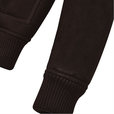 발리 FW23 컬러 블록 디자인 지퍼 가죽 자켓 - 다크 브라운. 6302640 Shop 발리 FW23 컬러 블록 디자인 지퍼 가죽 자켓 - 다크 브라운. 6302640