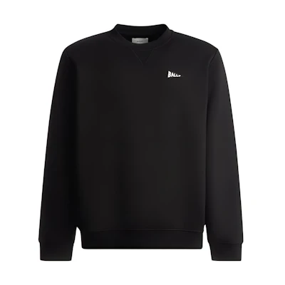 BALLY FW23 Black Logo Crewneck Pullover Sweatshirt Casual Style 6305782
