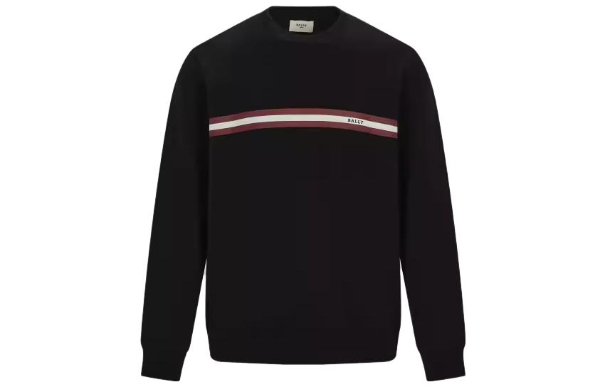 BALLY FW23 Crewneck Sweatshirt with Letter Stripe Print 6233725