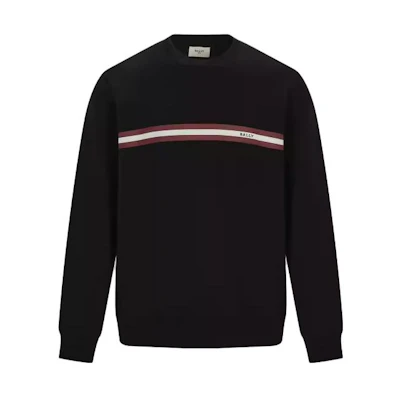 BALLY FW23 Crewneck Sweatshirt with Letter Stripe Print 6233725