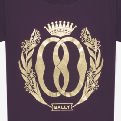 BALLY 男士紫色图案设计圆领 FW23 T恤 6305020 Sizing BALLY 男士紫色图案设计圆领 FW23 T恤 6305020