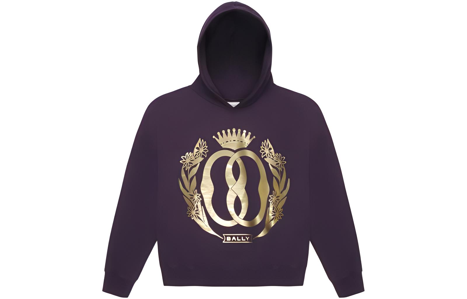 BALLY FW23 Purple Colorblock Graphic Print Hoodie 6304949