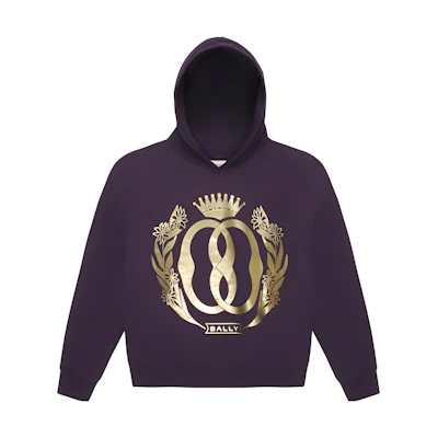 BALLY FW23 Purple Colorblock Graphic Print Hoodie 6304949