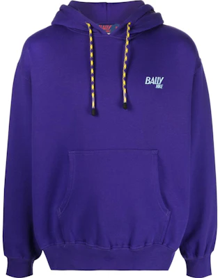 BALLY FW23 Purple Logo Print Knit Hoodie M5BA711F7S365 Buy BALLY FW23 Purple Logo Print Knit Hoodie M5BA711F7S365