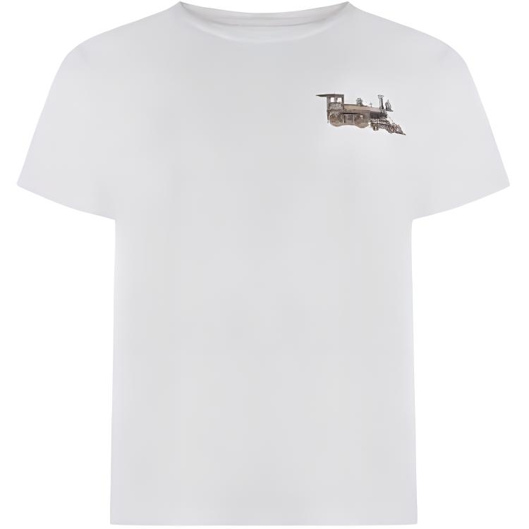 BALLY FW23 White Crewneck Logo Graphic Tee 6305639