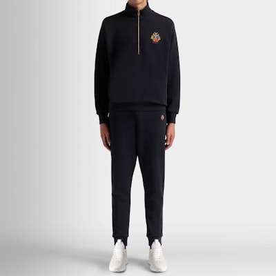 BALLY FW24 Badge Embroidered Half-Zip Sweatshirt Men’s Blue 6308560 Shop BALLY FW24 Badge Embroidered Half-Zip Sweatshirt Men’s Blue 6308560