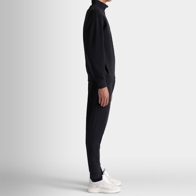 BALLY FW24 Badge Embroidered Half-Zip Sweatshirt Men’s Blue 6308560 Details for BALLY FW24 Badge Embroidered Half-Zip Sweatshirt Men’s Blue 6308560