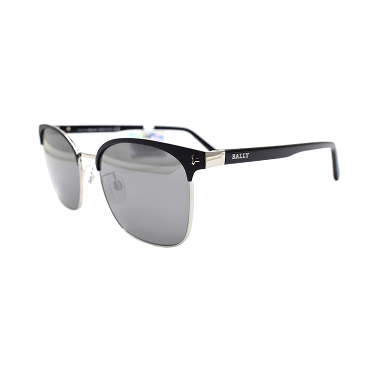 Lookbook BALLY グローリーエディション BY0065-D ホリデートラベルサングラス - ブラックシルバー BY0065-D 05C