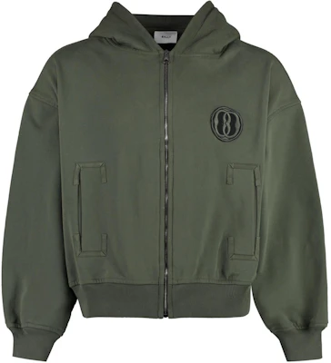 BALLY Green Solid Logo Zip-Up Hoodie Jacket MJE02HCO205-U645 Buy BALLY Green Solid Logo Zip-Up Hoodie Jacket MJE02HCO205-U645