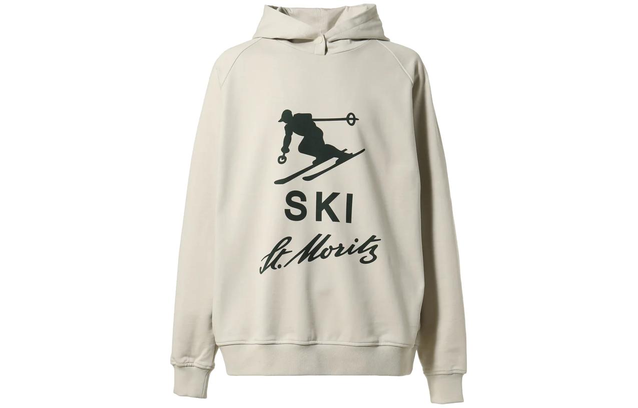 BALLY Grey Hoodie Unisex with Front Graphic Print Long Sleeve Pullover M5BA926F