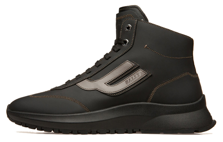 BALLY High-Top Leather Sneaker 'Black' 6301542