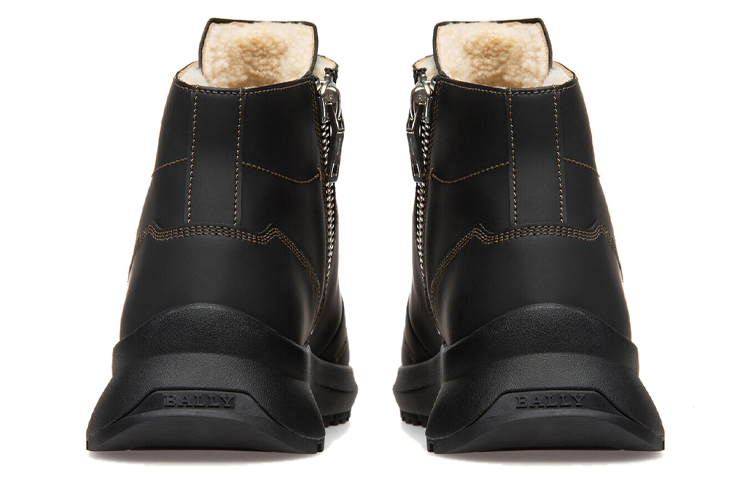 BALLY High-Top Leather Sneaker 'Black' 圖 3