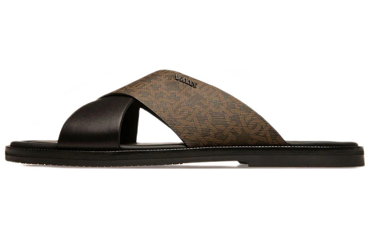 BALLY Jair Leather Fashion Sandals 'Brown Black'