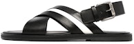 Buy BALLY Jamilo 'Sandal Kulit Hitam Putih Tali Silang' 6238056