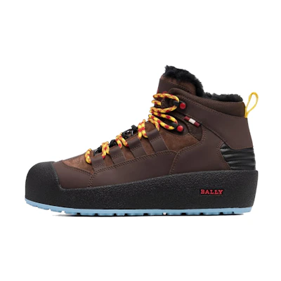 BALLY Lace-Up Color-Block Ankle Boots 'Warm Tan'