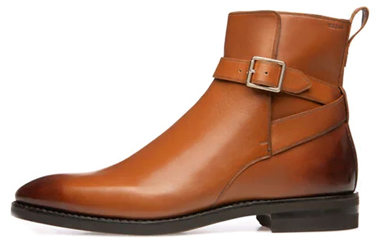 BALLY Leather Ankle Boots 'Brown Buckle' 6301513