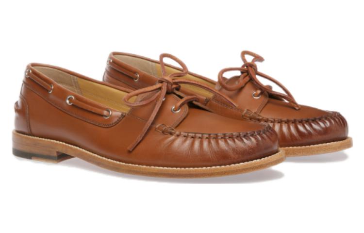 BALLY Leather Boat Shoes 'Brown' 圖 2