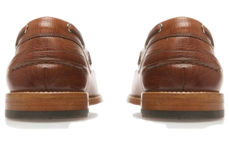 BALLY Leather Boat Shoes 'Brown' 圖 4