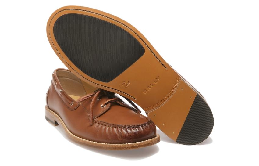 BALLY Leather Boat Shoes 'Brown' 圖 5
