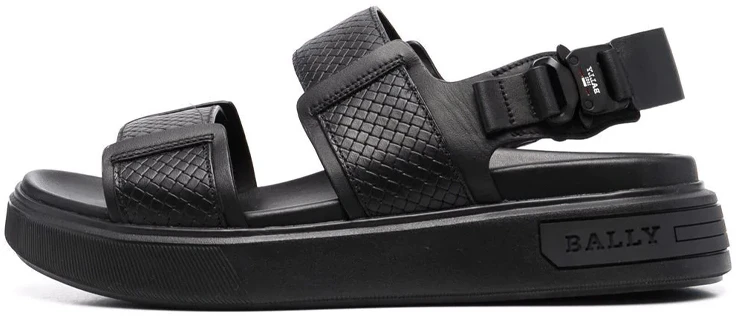 bally-leather-buckle-sandals-black-6300079