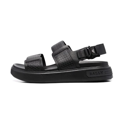 BALLY Leather Buckle Sandals 'Black'
