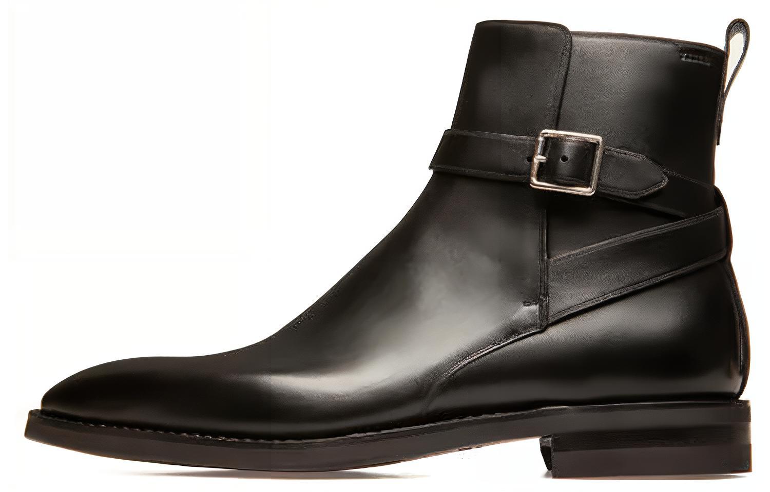 BALLY Leather Buckle Short Boots 'Black Fashion' 6301511