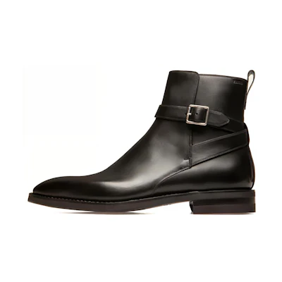 BALLY Leather Buckle Short Boots 'Black Fashion'
