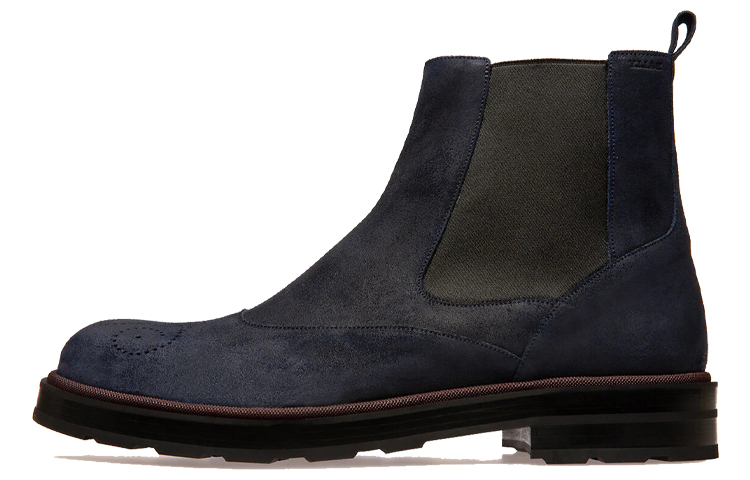 BALLY Leather Chelsea Boots 'Navy Blue' 6239753