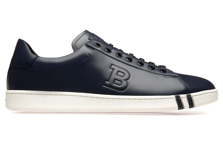 BALLY Leather Fashion Sneaker 'Navy Blue' 圖 2
