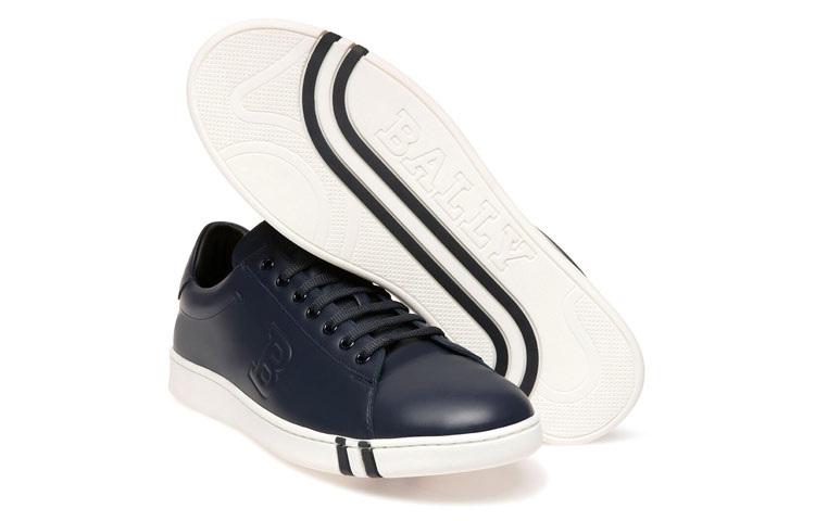 BALLY Leather Fashion Sneaker 'Navy Blue' 圖 3
