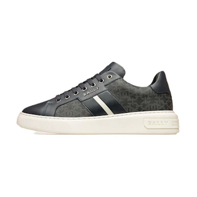 BALLY Leather Fashion Sneakers 'Grey Blue'