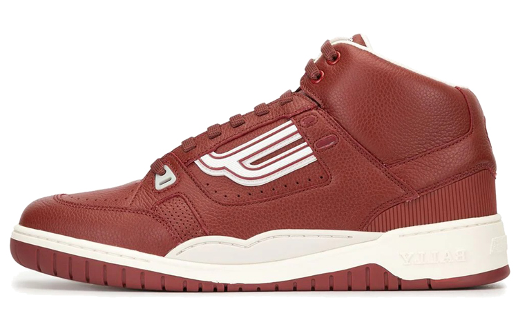 BALLY Leather High-Top Sneaker 'Red' 6230952
