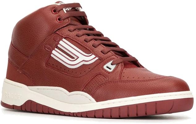 BALLY Leather High-Top Sneaker 'Red' 6230952 Order BALLY Leather High-Top Sneaker 'Red' 6230952