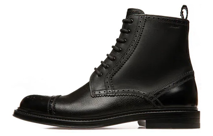 BALLY Leather Lace-Up 'Fashion Ankle Boot Black' 6301514