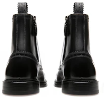 Shop BALLY Sepatu Boot Kulit Renda Hitam Fashion Pendek 6301514