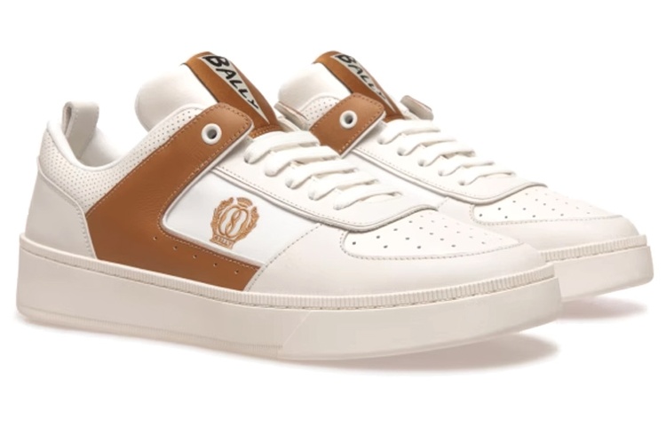Lookbook BALLY Leather Lace-Up 'White Brown' 6305776